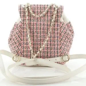 CHANEL | Bags | Chanel Tweed Cc Mania Backpack Black Red  display picture 1